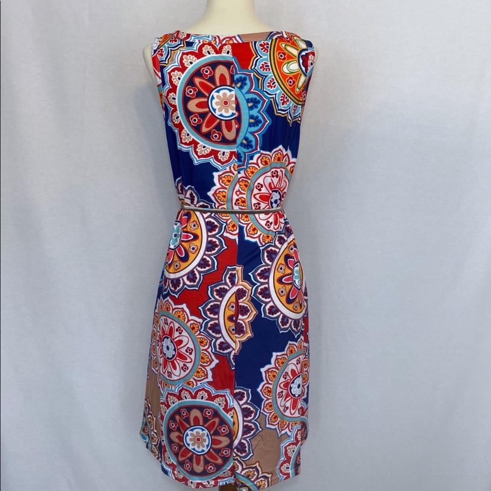 Boho Geometric Floral Sundress with Pockets - Picture 9 of 13